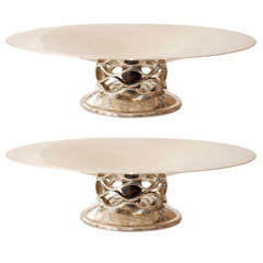 Pair of Silver Christofle platters