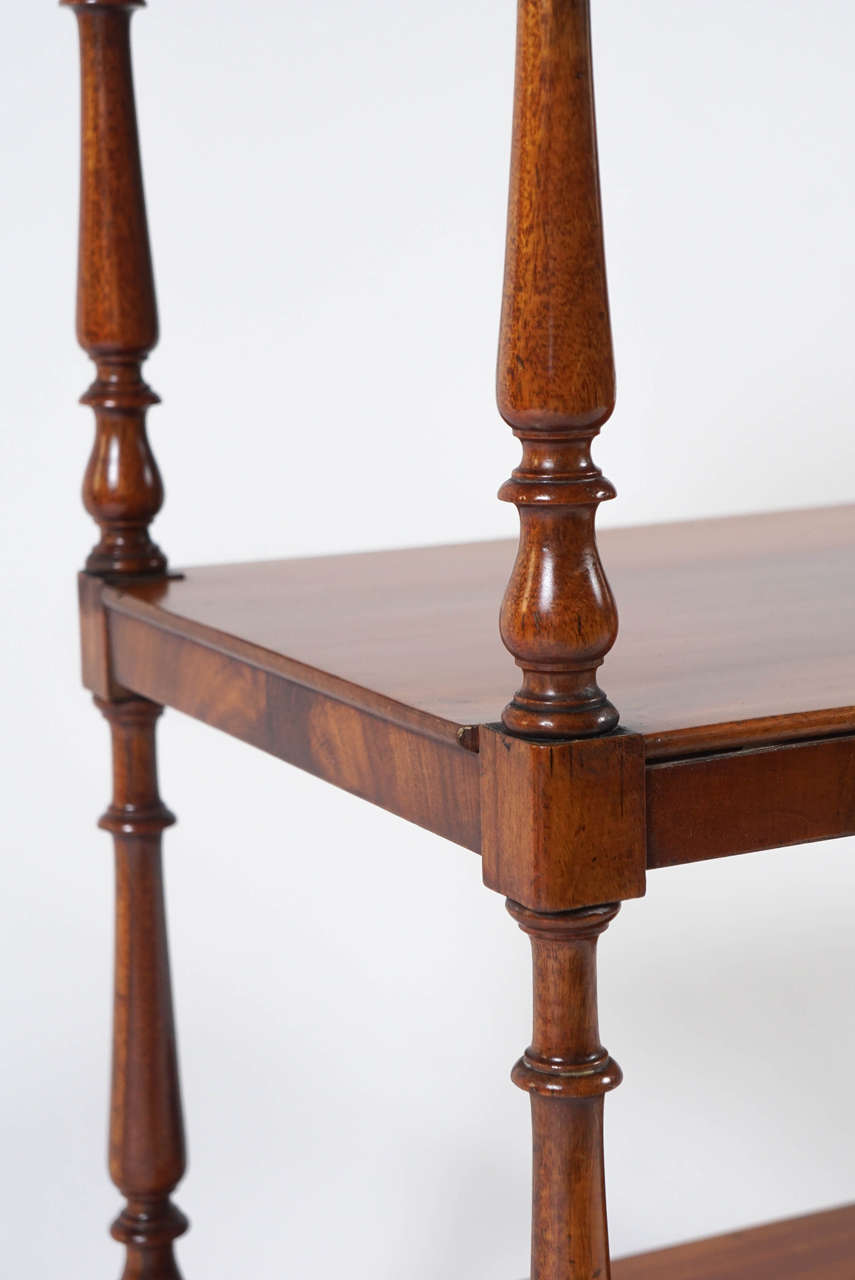 19th Century Mahogany Low Etagere or Whatnot with Hidden Drawer, England