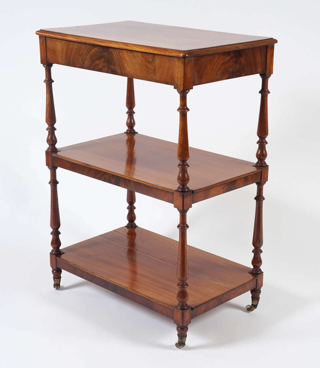 Mahogany Low Etagere or Whatnot with Hidden Drawer, England 2