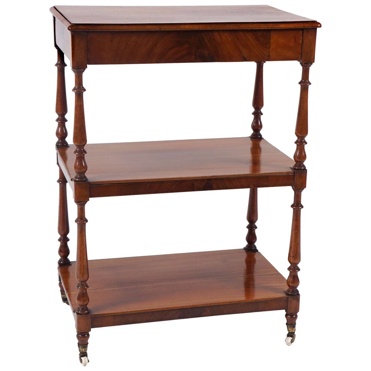 Mahogany Low Etagere or Whatnot with Hidden Drawer, England