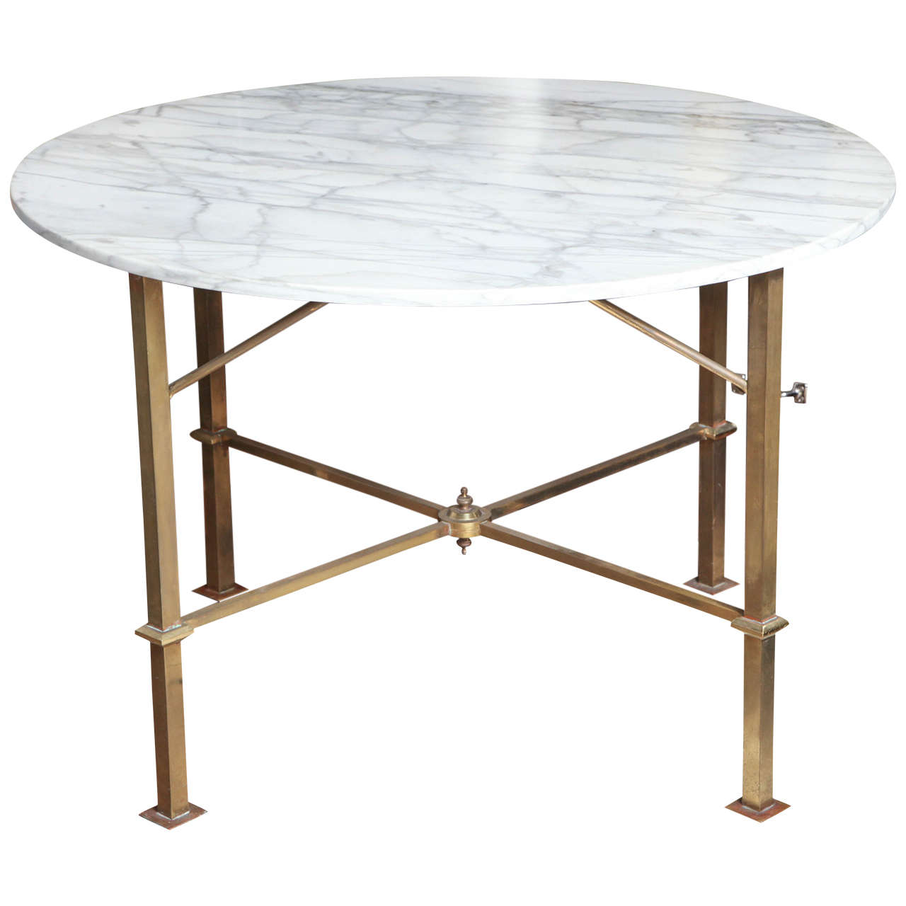 Marble and Brass Table at 1stDibs