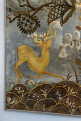 A Monumental Art Deco Eglomise Panel, France, style of Dunand