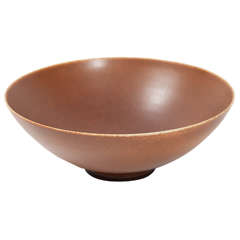Berndt Friberg for Gustavsberg Stoneware Bowl, 1955 7