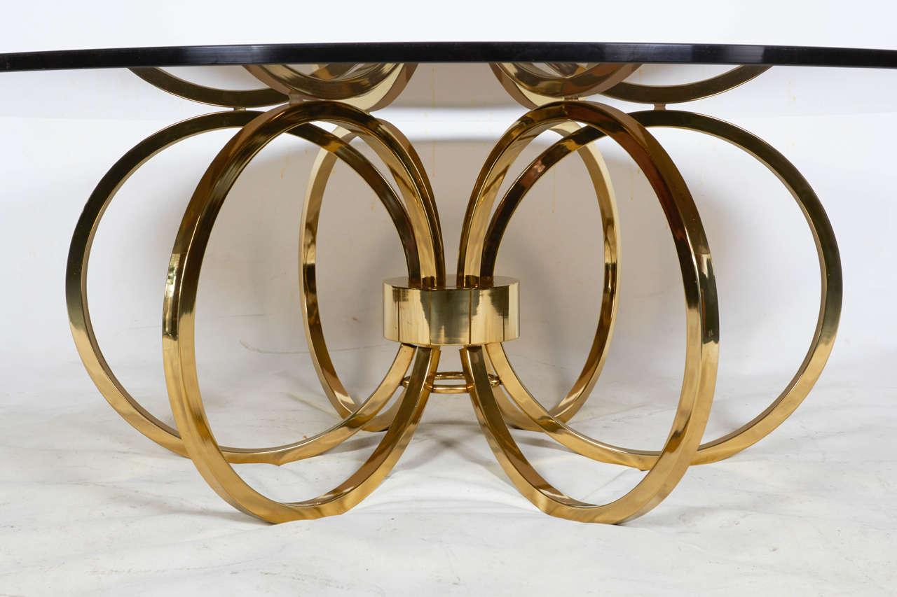 Mid-Century Modern Glamorous Sculptural Brass Coffee Table