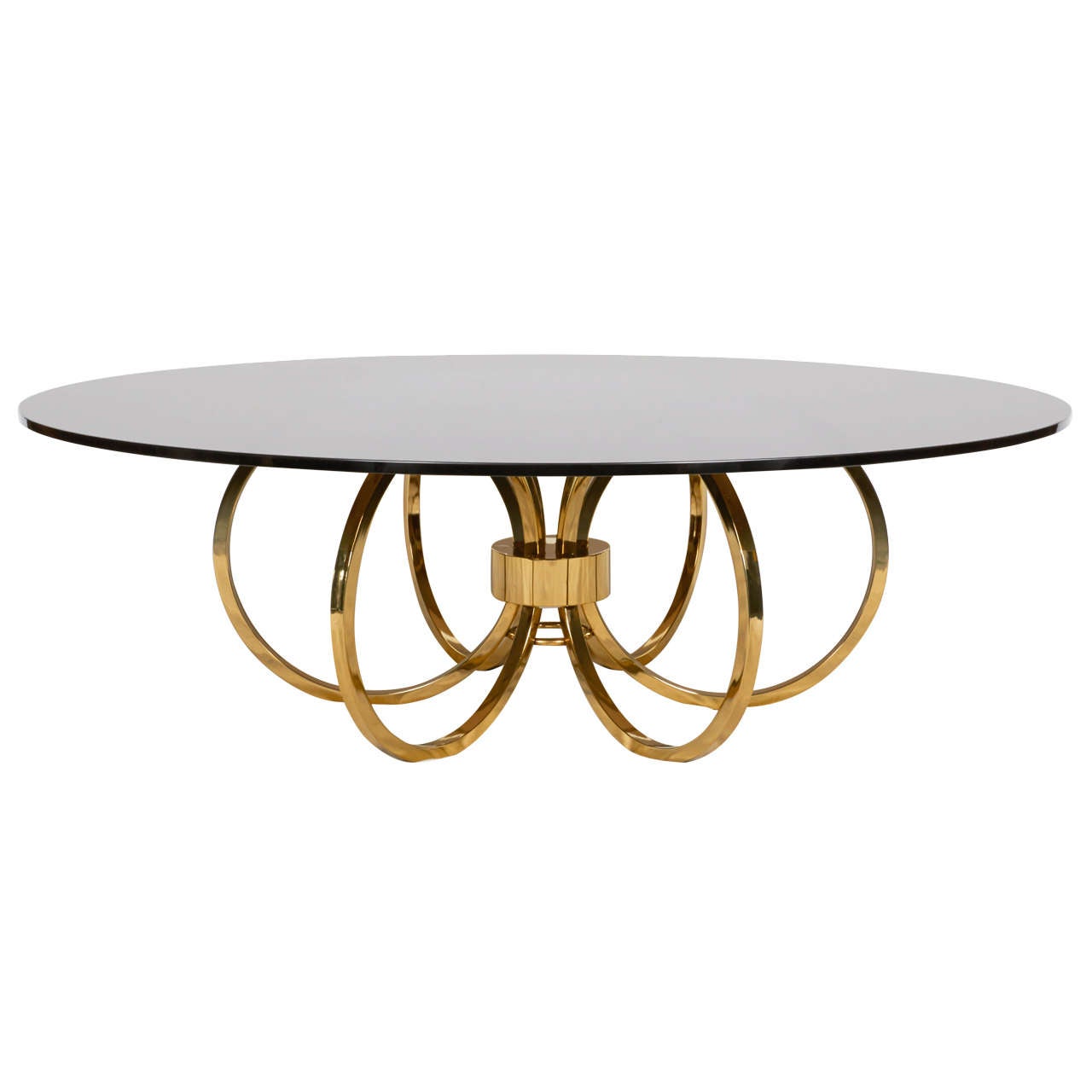 Glamorous Sculptural Brass Coffee Table