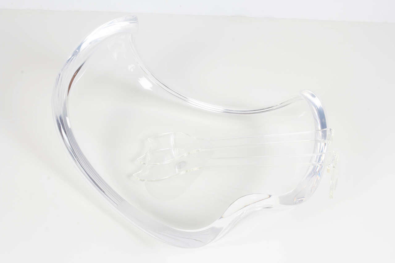 American Fantastic and Large Ritts Co. Lucite Freeform Centerpiece Bowl