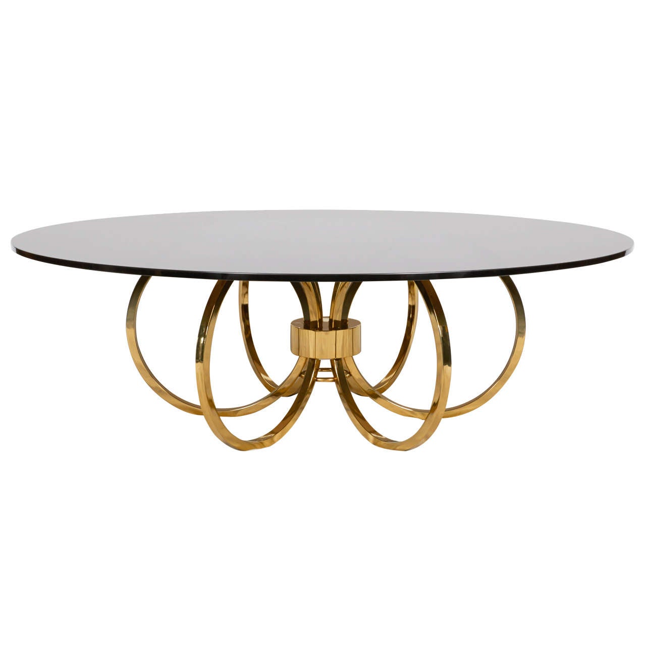 Glamorous Sculptural Brass Coffee Table at 1stDibs