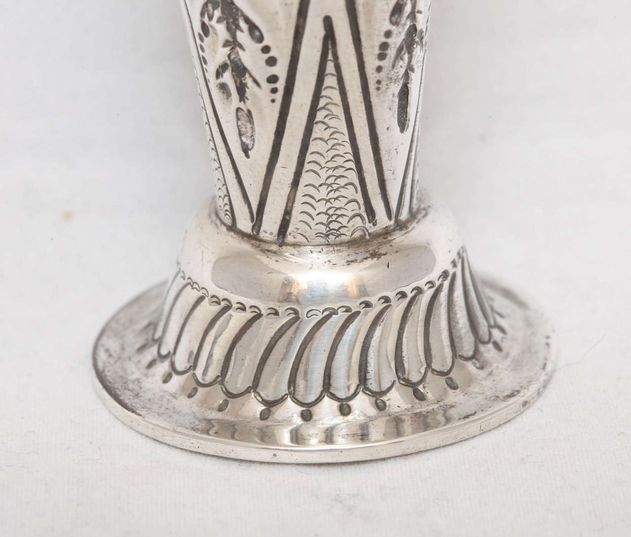 antique sterling silver bud vase