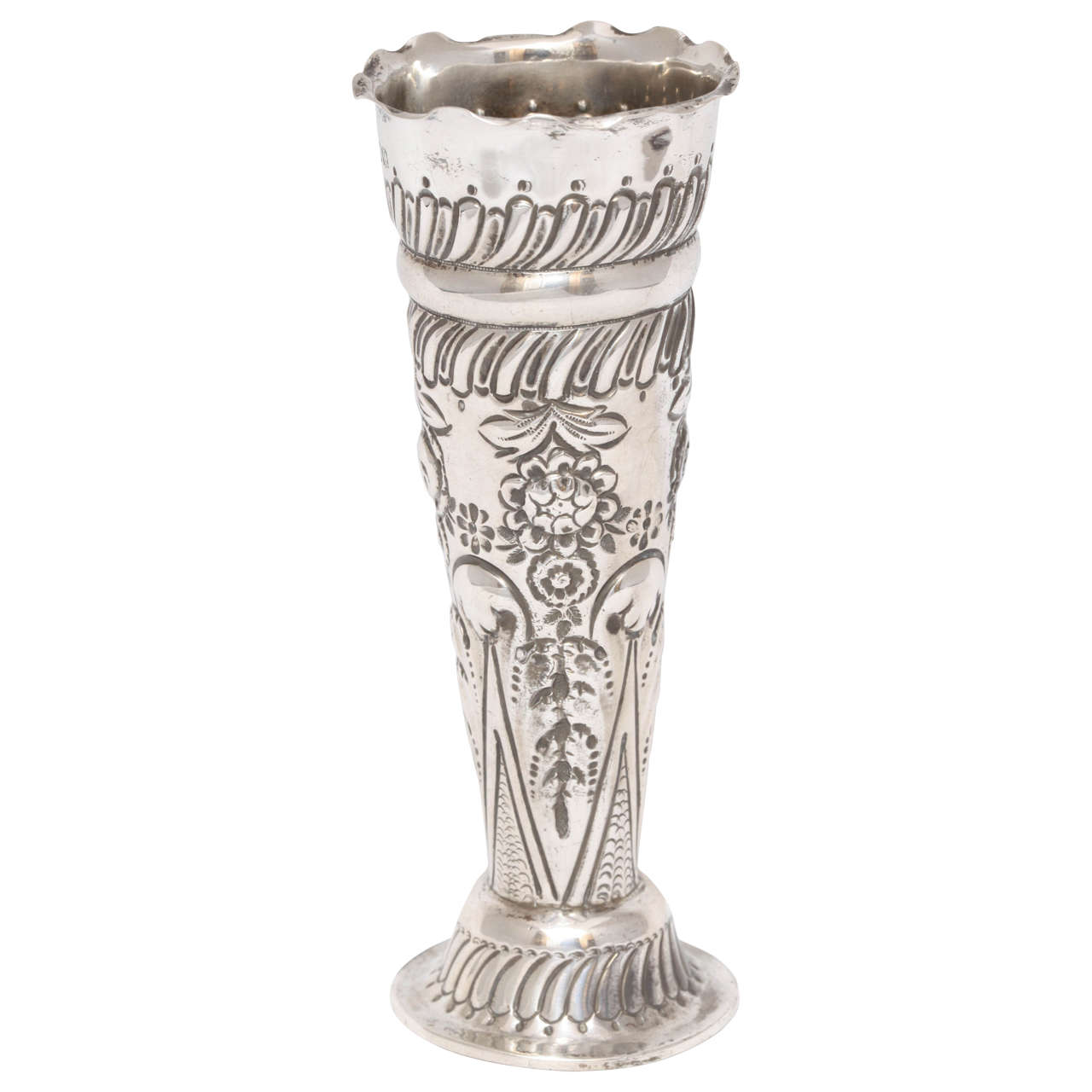 Victorian Sterling Silver Bud Vase