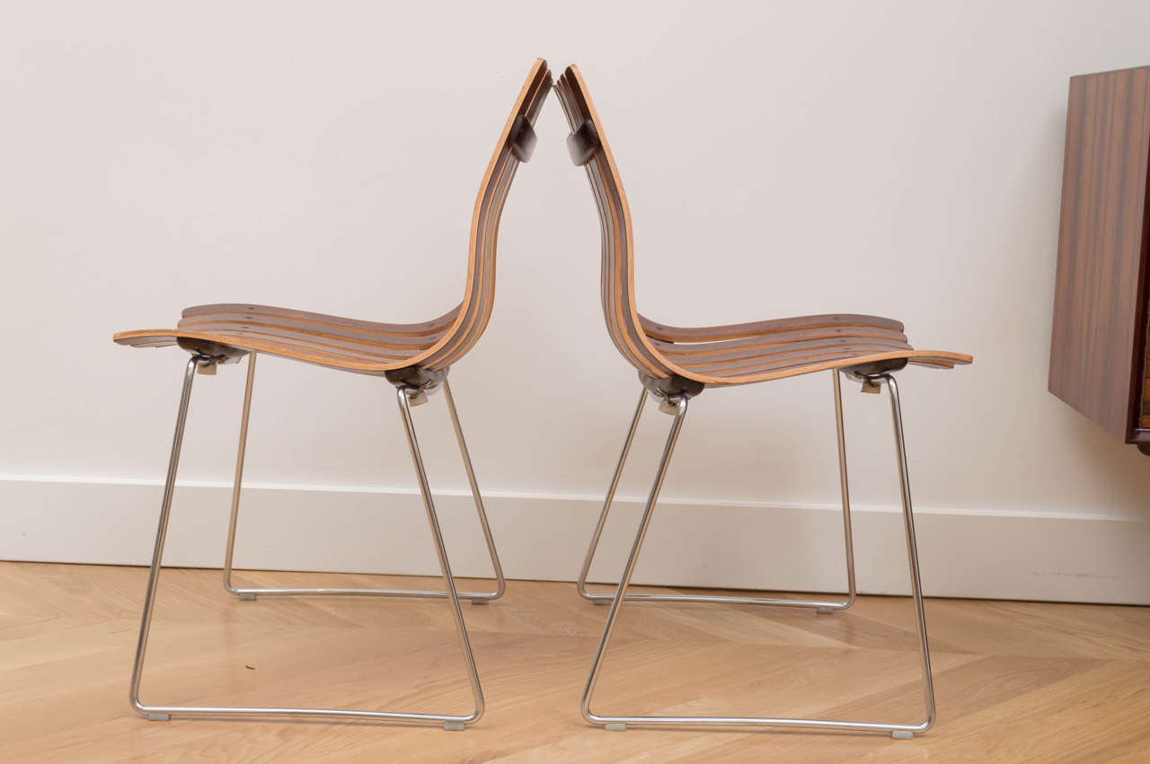 Set of Four Hans Brattrud Rosewood Chairs In Excellent Condition For Sale In San Francisco, CA