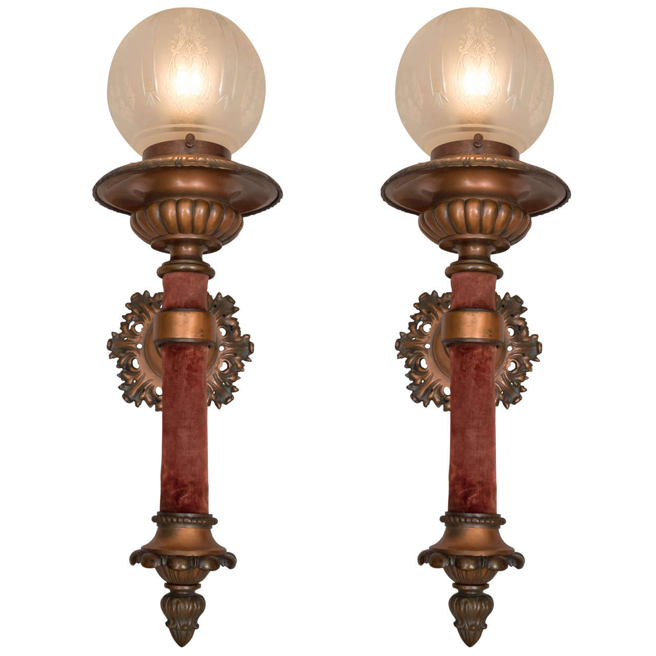 Pair of Fabulous Sconces, Late Victorian