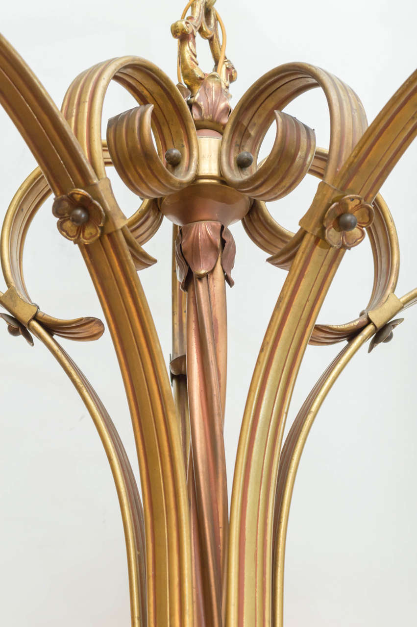 5 Arm Gilt Chandelier 1