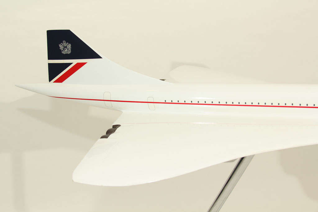 Wood Model of British Airways Concorde Jet