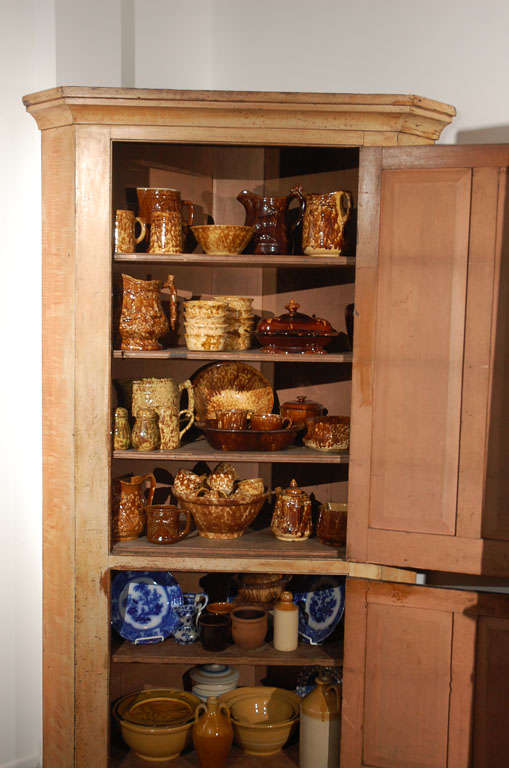 Fantastic Pennsylvania 19thc Original Painted Corner Cupboard at 1stDibs