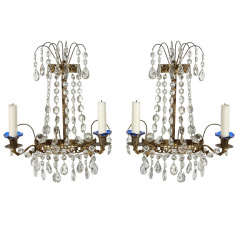 Pair of Swedish Candle Sconces Ca. 1900