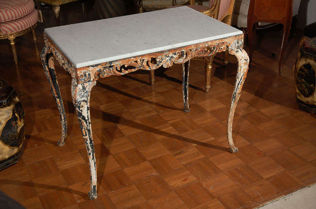 Antique Cast Iron Side Table