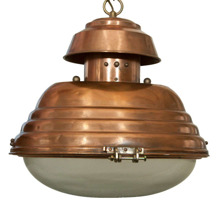 Copper  Ship's  Hanging  Chart  Light