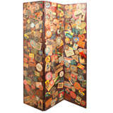 Screen  With  Vintage  Luggage  Labels