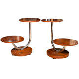 Streamline Art Deco Pair Of Tables By Brown Saltman