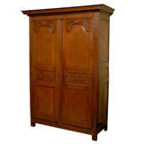 Carved Oak Armoire