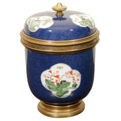 Chinese Kangxi Lidded Jar with French Regence Mounts