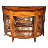 Antique English Demi Lune Cabinet