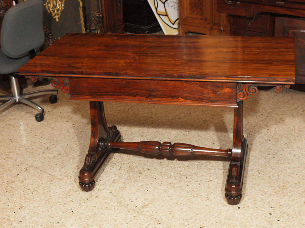 Antique English Regency Rosewood Library Table William IV
