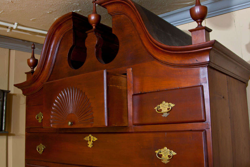 New England Cherry Bonnet Top High Chest 1