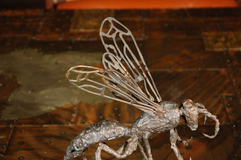 1960s Bronze Wasp Sculpture. In Good Condition For Sale In Cathedral City, CA