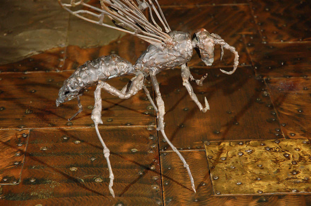 Mid-20th Century 1960s Bronze Wasp Sculpture. For Sale