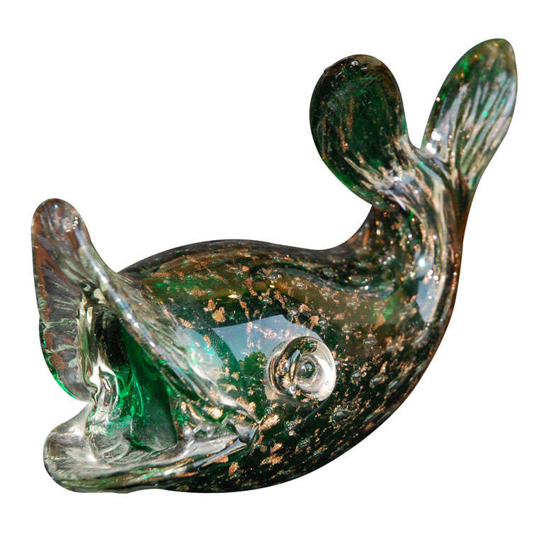 Murano Glass Fish Sculpture. For Sale at 1stDibs