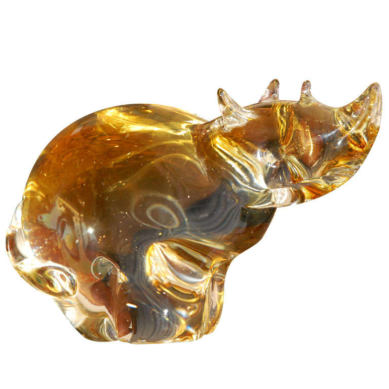 Murano Glass Rhino. For Sale at 1stDibs