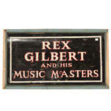 Vintage lighted sign announcing Rex and his band