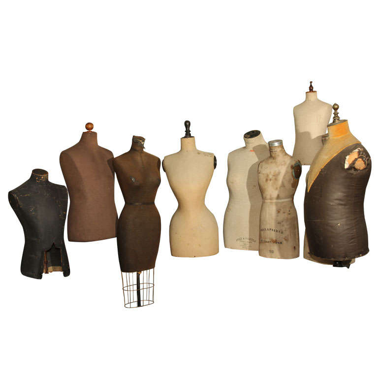 group of eight mannequin/dressforms .  3 male, 4 female, 1 child.  contact dealer for individual pricing