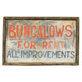 vintage folk art advertising sign