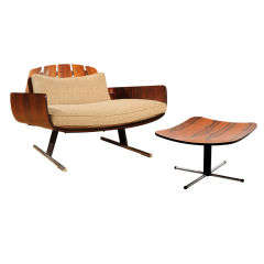 Jorge Zalszupin- Lounge Chair with Ottoman