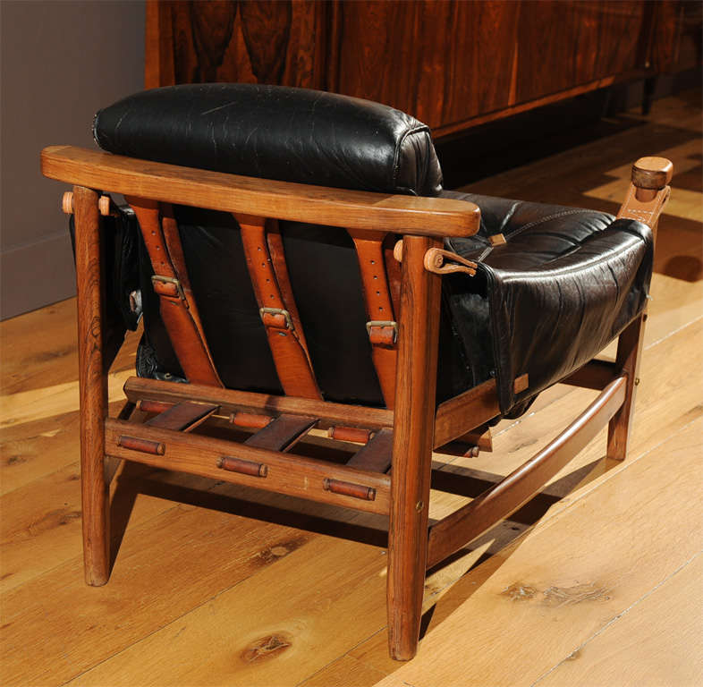 Jean Gillon - Leather Lounge Chair at 1stdibs