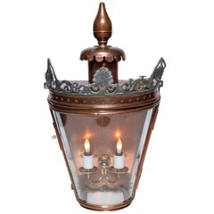 Bow Fronted Copper Wall Lantern