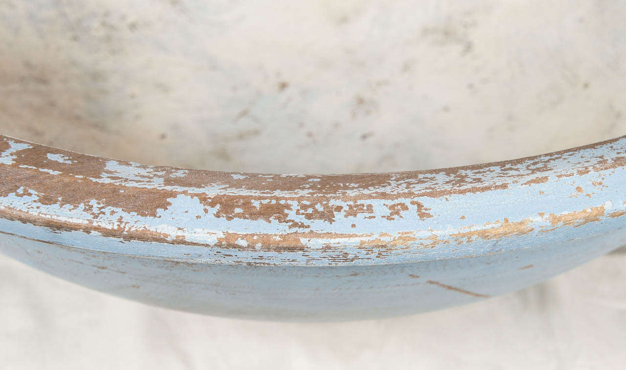 Mid-20th Century Enormous Wooden Bowl with Beautiful Color