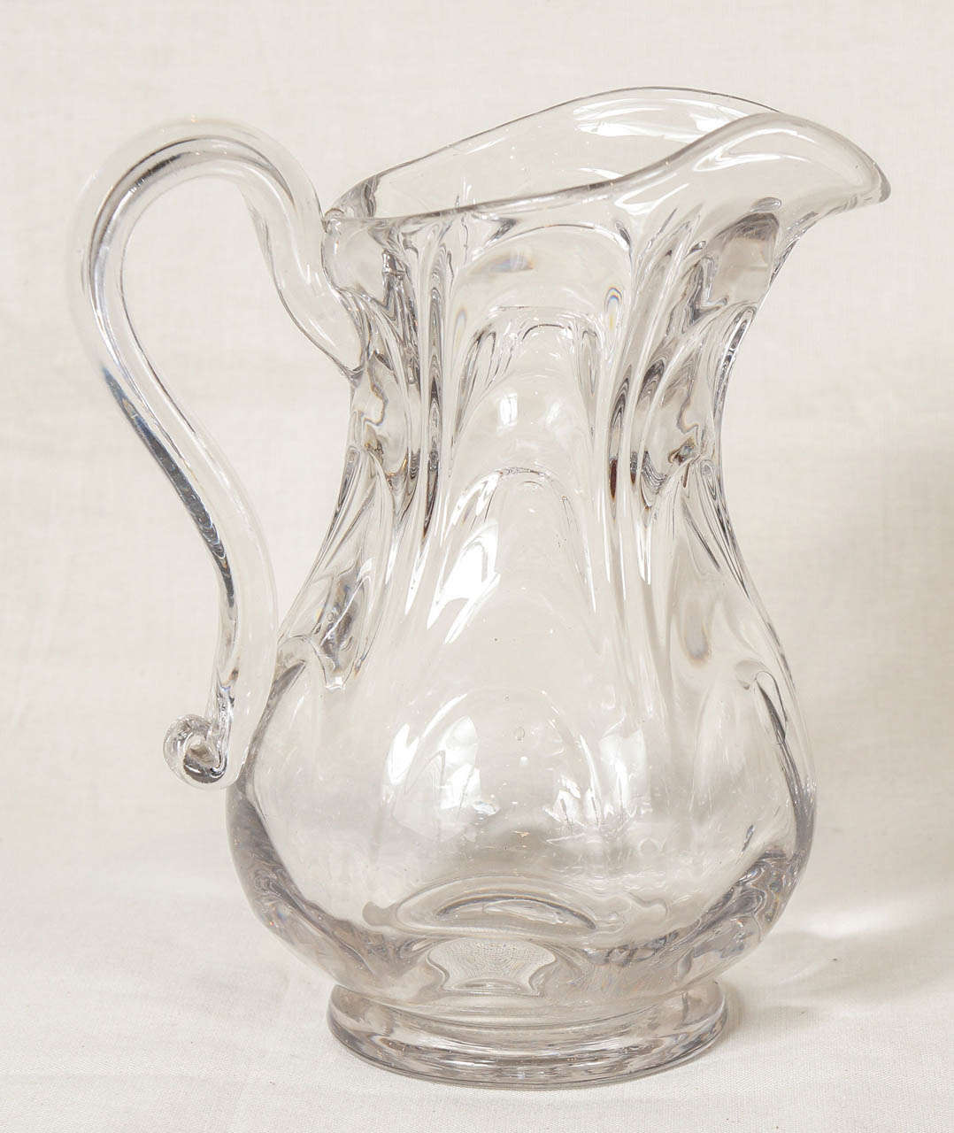 Five 19th Century Glass Pitchers In Excellent Condition In Hudson, NY
