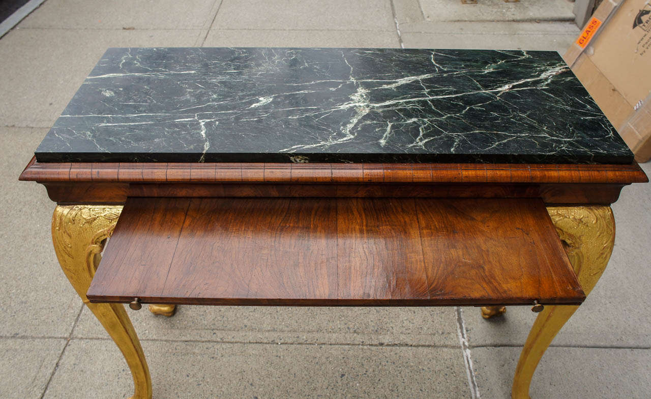 19th Century Queen Anne Console Table In Good Condition In Hudson, NY