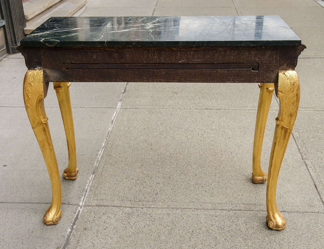 Brass 19th Century Queen Anne Console Table