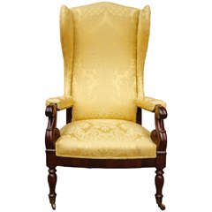 Used Very Fine Classical Early-19th Century Boston Lolling Chair