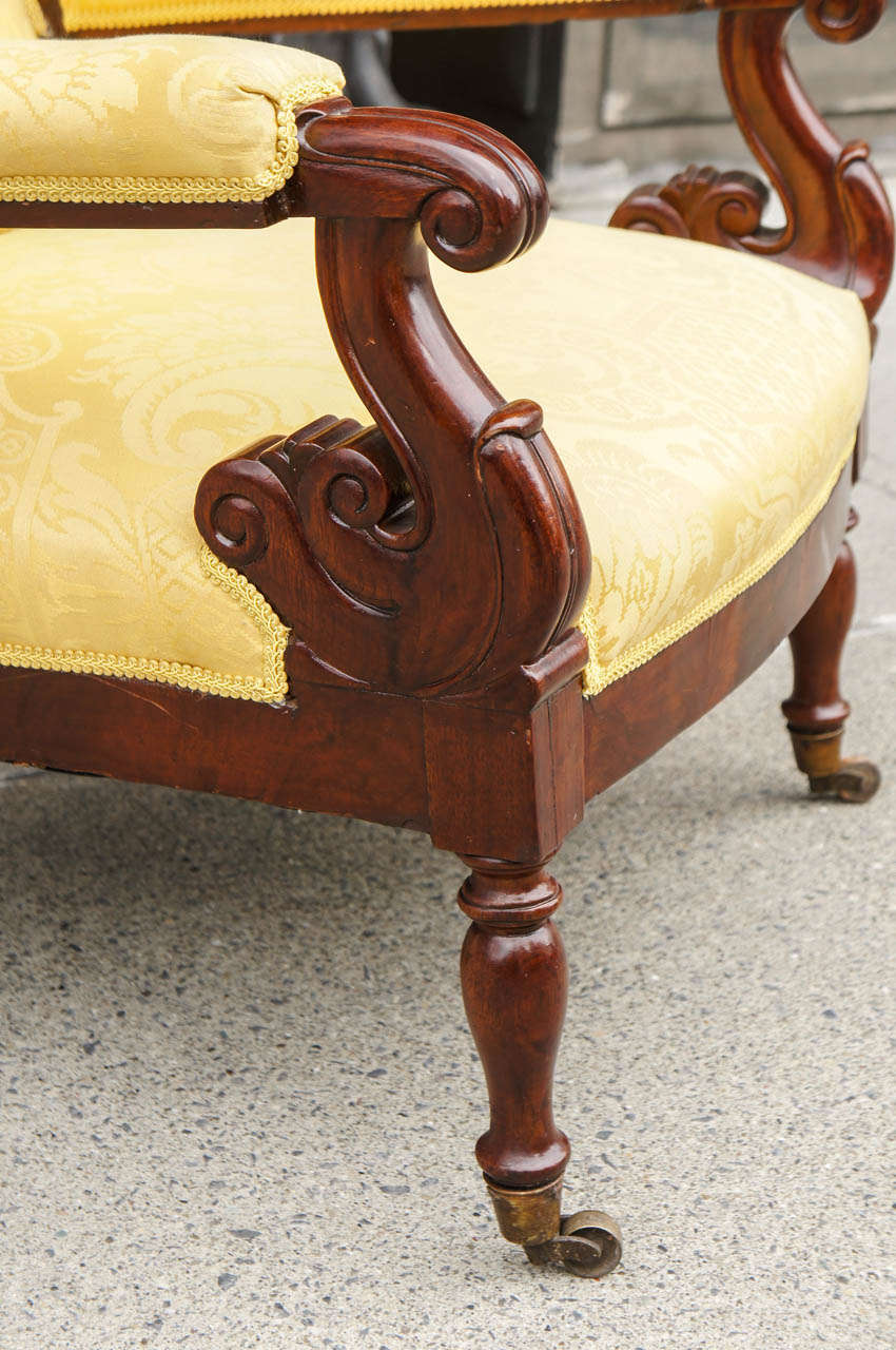 Very Fine Classical Early-19th Century Boston Lolling Chair 1
