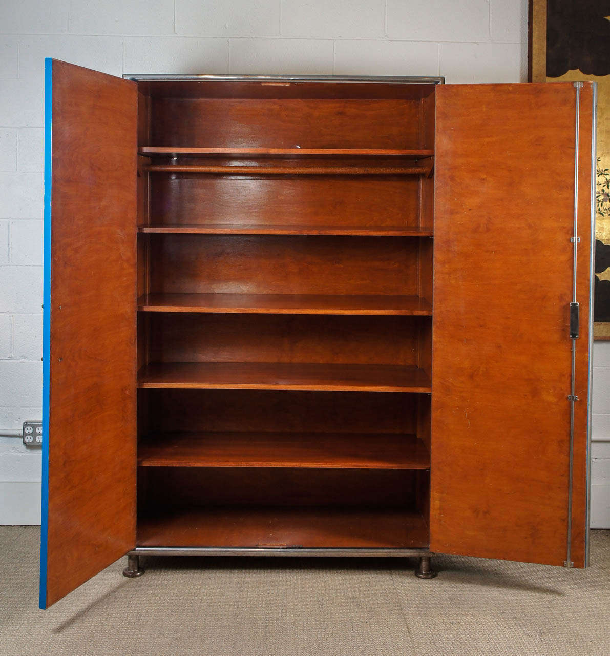 Wood A Pair of Wardrobe Cabinets by Rudolf Vichr