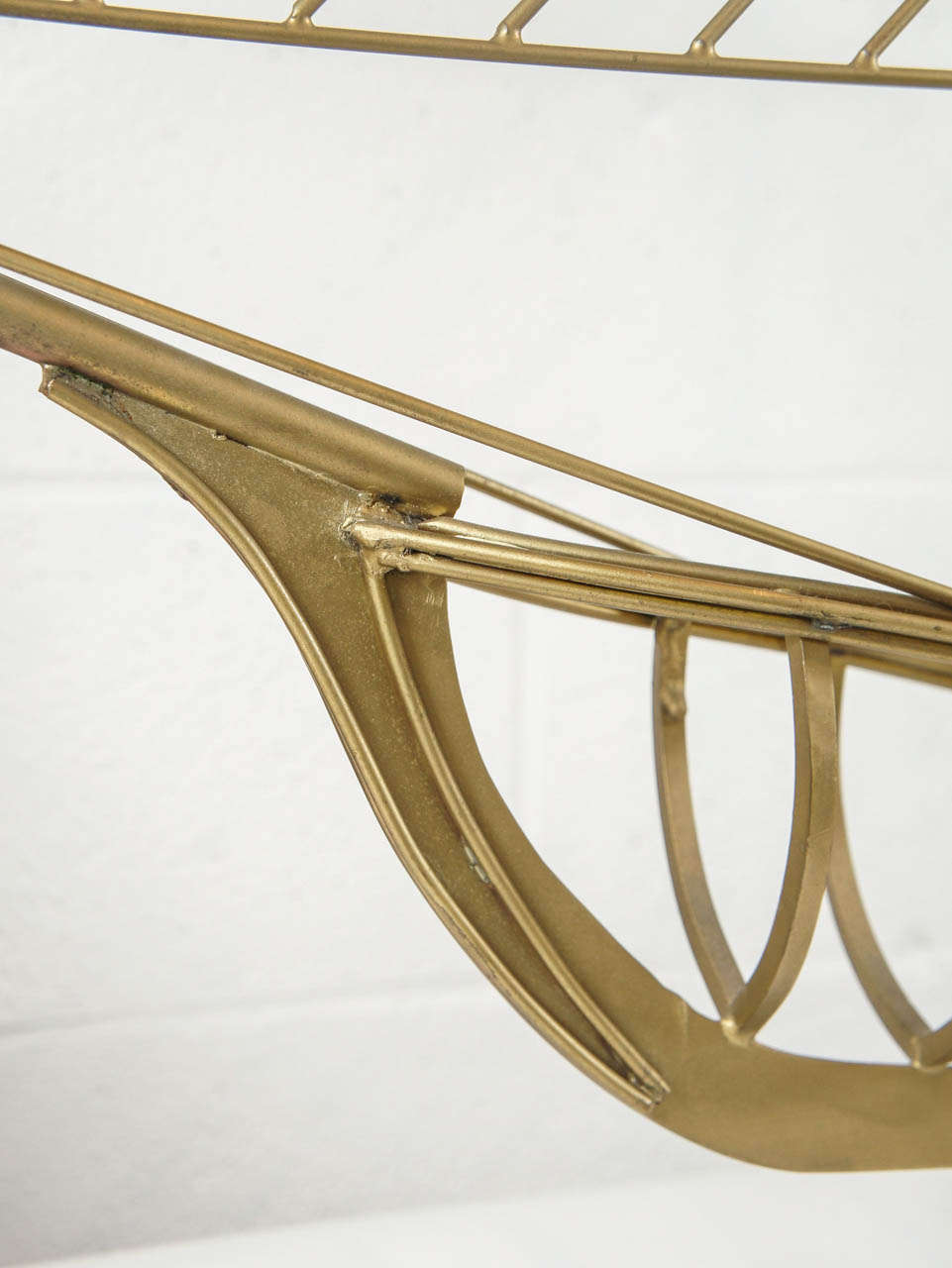 A Curtis Jere Brass Sailboat Sculpture In Excellent Condition For Sale In Hudson, NY