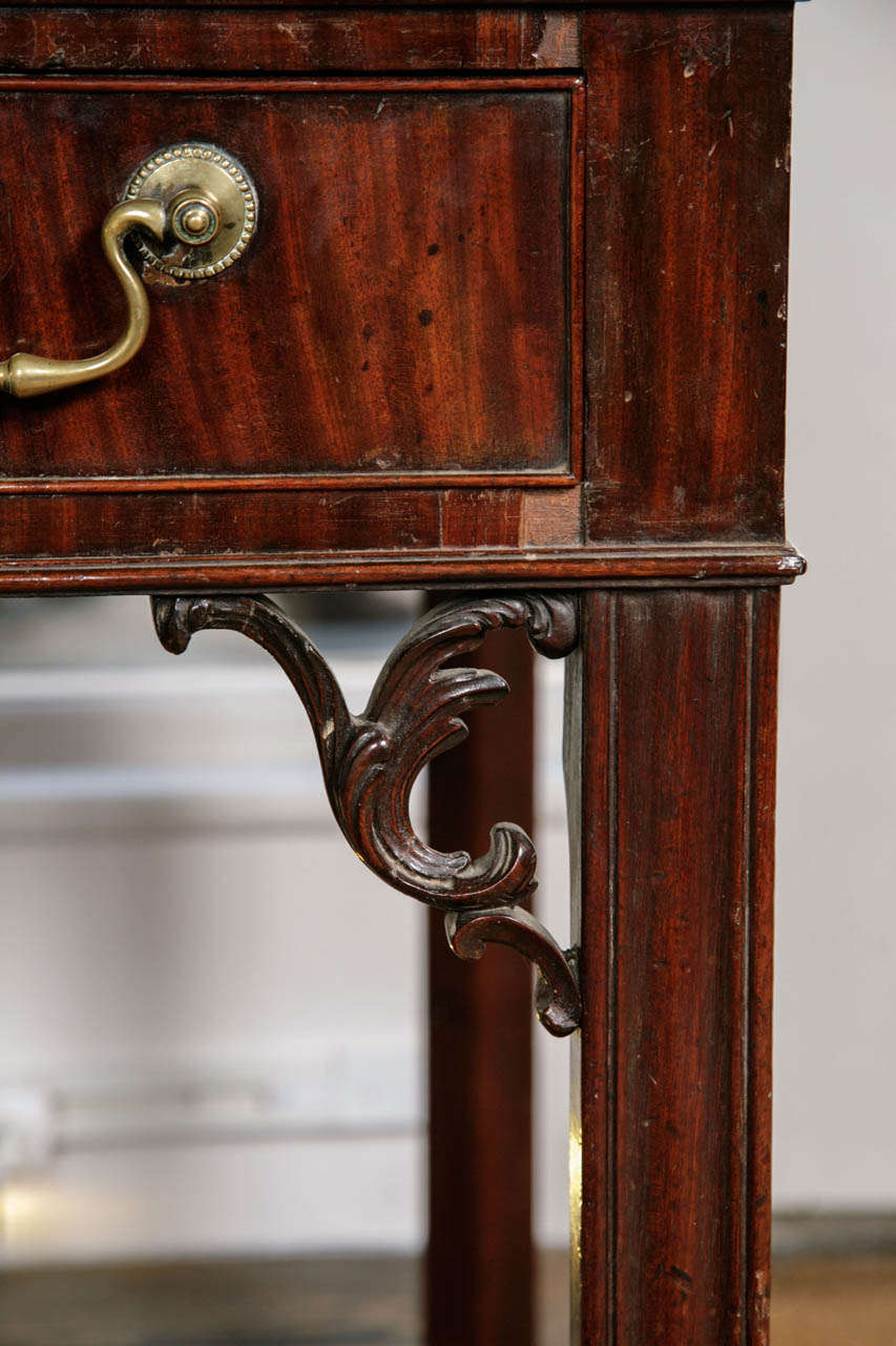 British George III Carved Mahogany Rectangular Library Table
