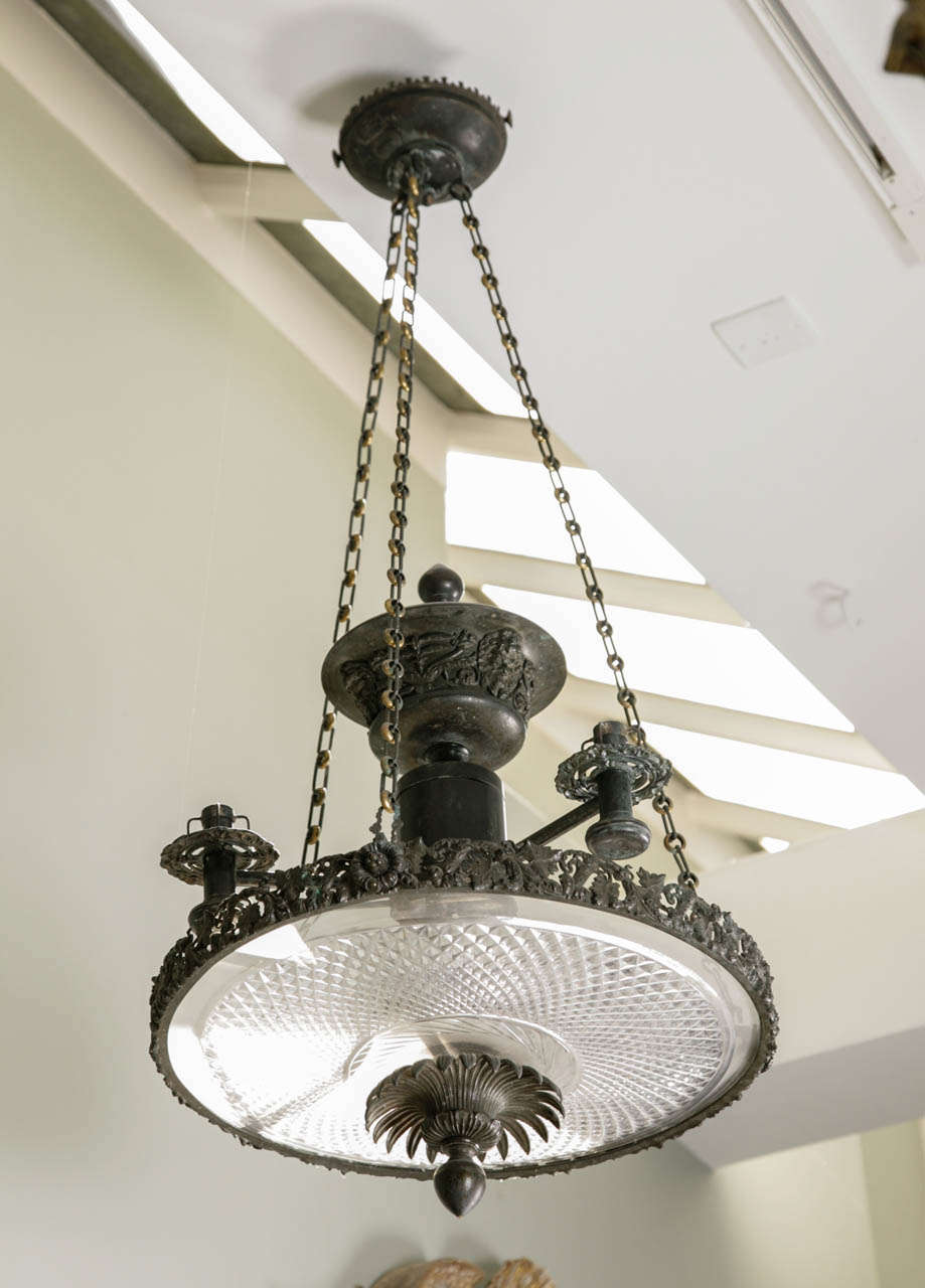 Exceptionally Fine Irish Bronze Colza Oil Lamp In Excellent Condition In London, GB
