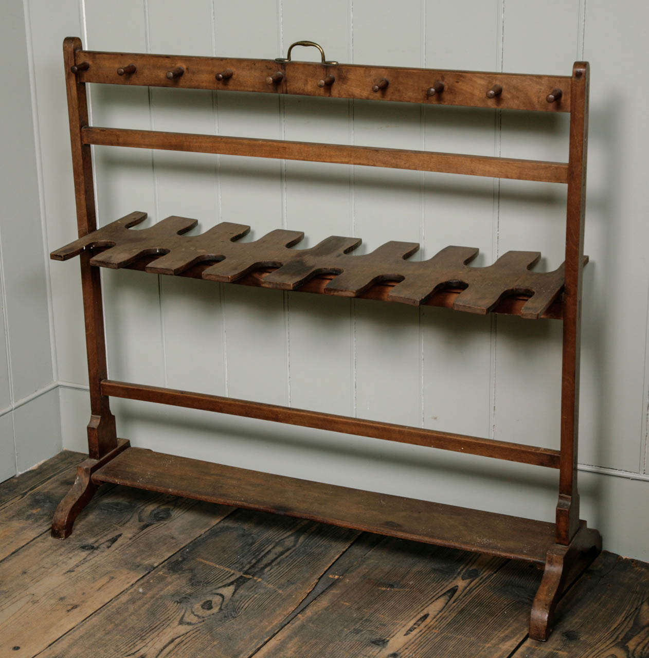 Large-Scale Country House Mahogany Boot and Whip Rack