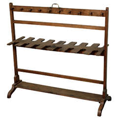 Large-Scale Country House Mahogany Boot and Whip Rack